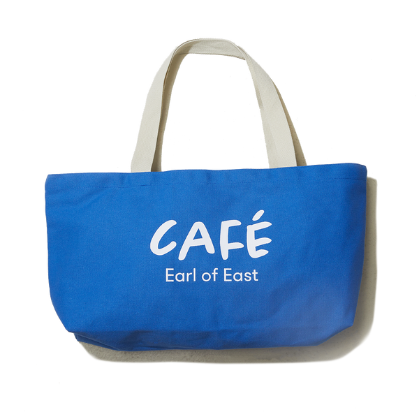 Earl of East | Café Market Bag - Café Logo Print - Blue