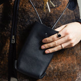 Earl of East x Kate Sheridan | Leather Jigsaw Pouch - Tumbled Black