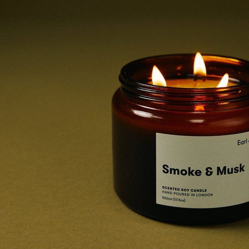 Earl of East | Smoke & Musk - Soy Wax Candle - 500ml [17.5oz]