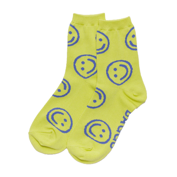 Baggu | Bamboo Crew Sock - Citron Happy