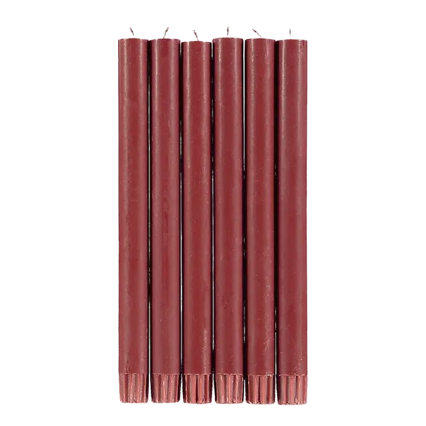 British Colour Standard | Guardsman Red Dinner Candles - 6 Per Pack