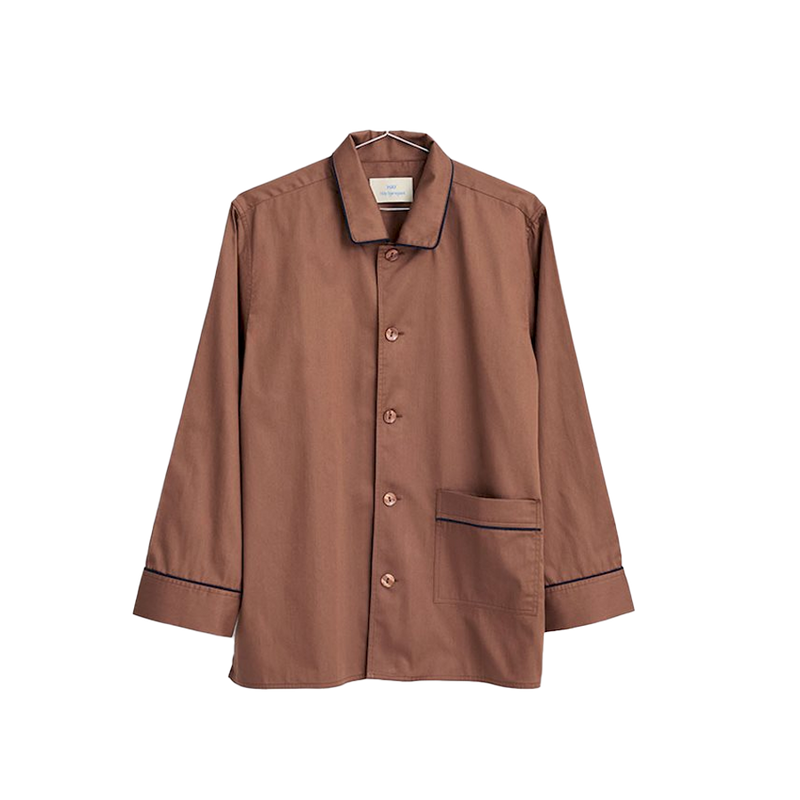 HAY | Outline Pyjama - Long Sleeve Shirt - Milk Chocolate