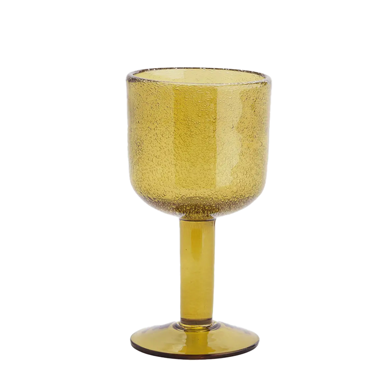 Madam Stoltz | Coloured Wine Glass - Amber