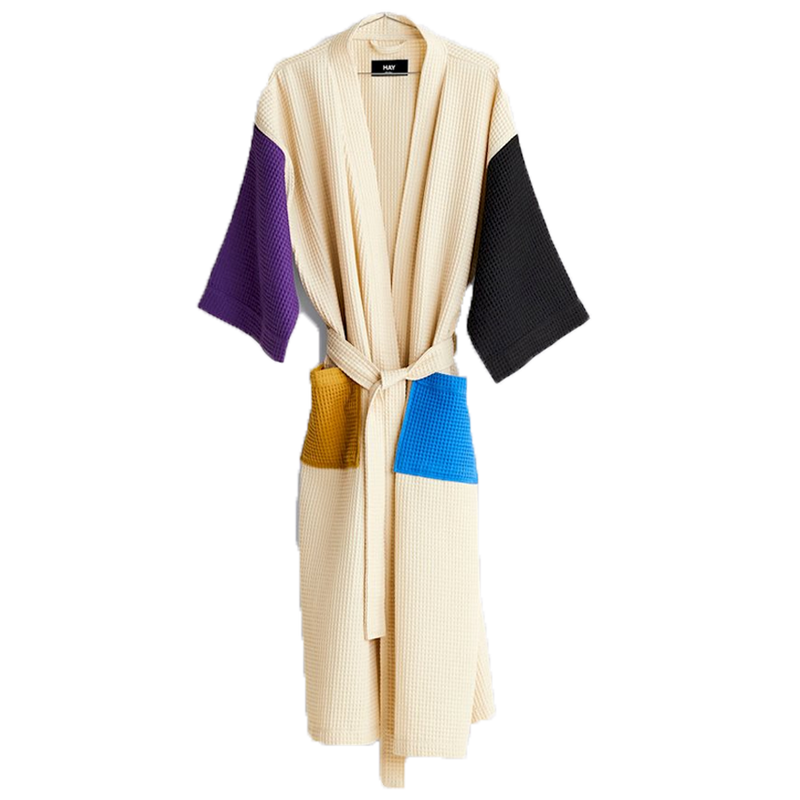 HAY | Waffle Bathrobe - Cream Multi