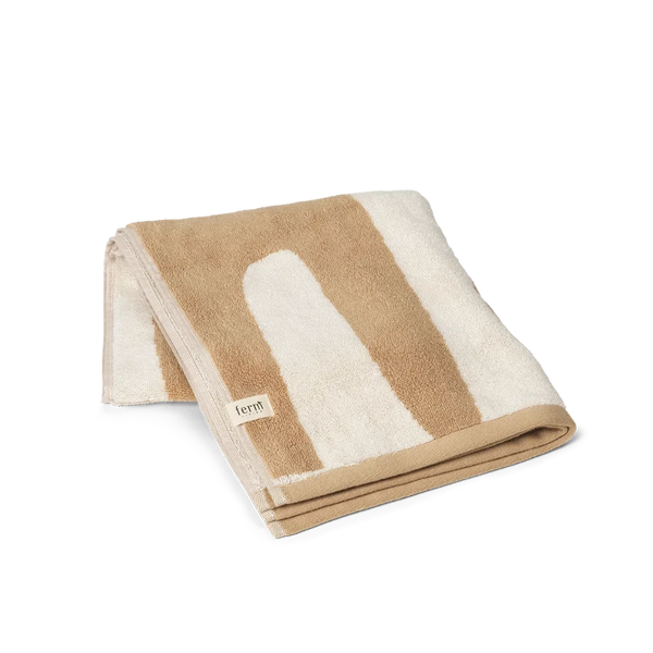 ferm LIVING | Ebb Hand Towel - Sand/Off-White