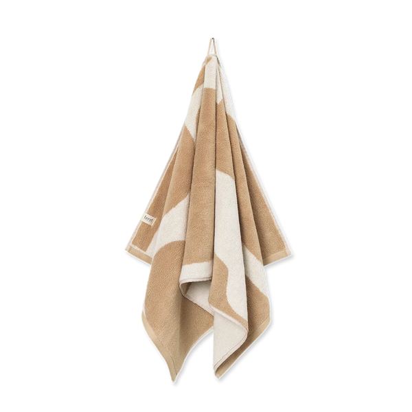 ferm LIVING | Ebb Hand Towel - Sand/Off-White