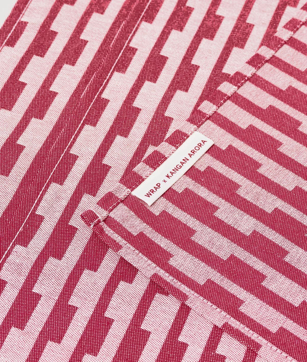 Kangan Arora for Wrap | Stripes Napkins - Burgundy/Natural