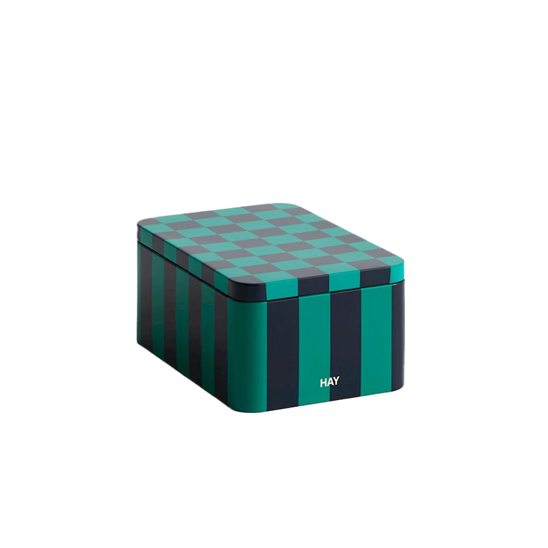 HAY | Tin Container - Small - Green and Dark Blue