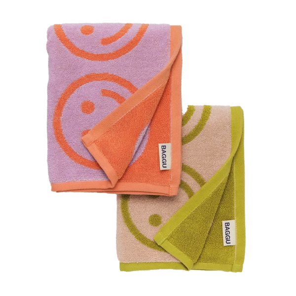 BAGGU | Hand Towel - Set of 2 - Happy Lilac Ochre