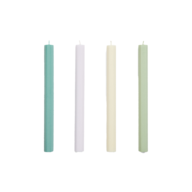 HAY | Hexagon Candle Sticks - Set of Four - Pastel