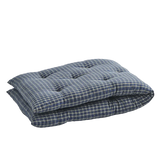 Madam Stoltz | Checked Woven Mattress - Blue, Grey, White