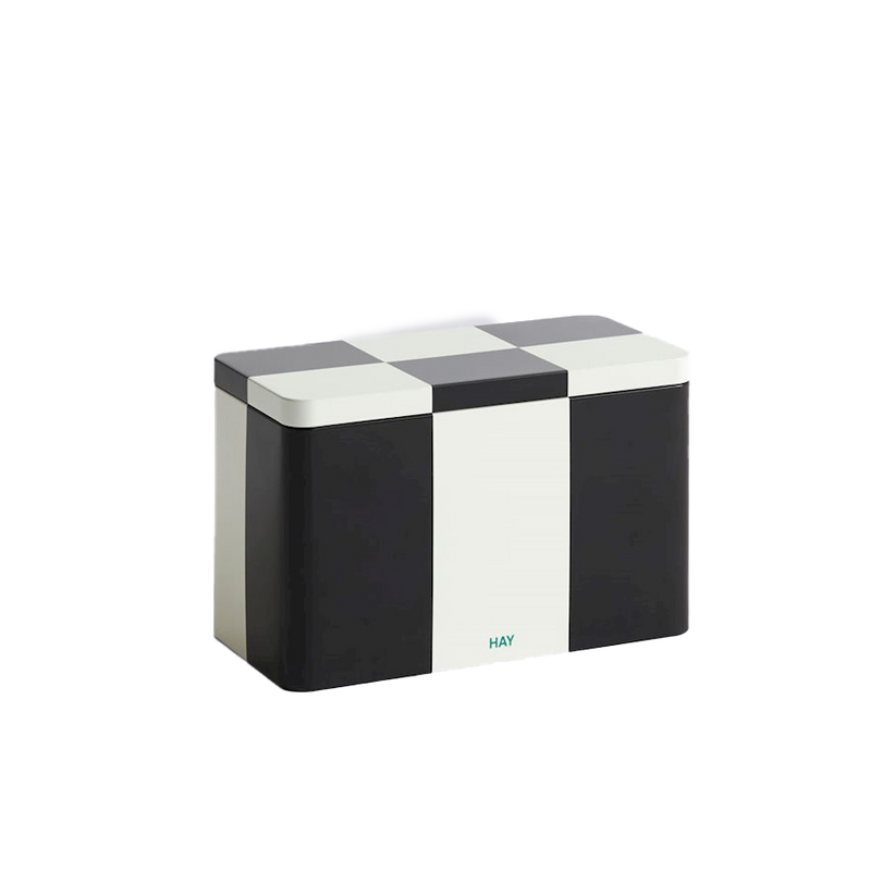 HAY | Tin Container - Medium - Black and Off-White