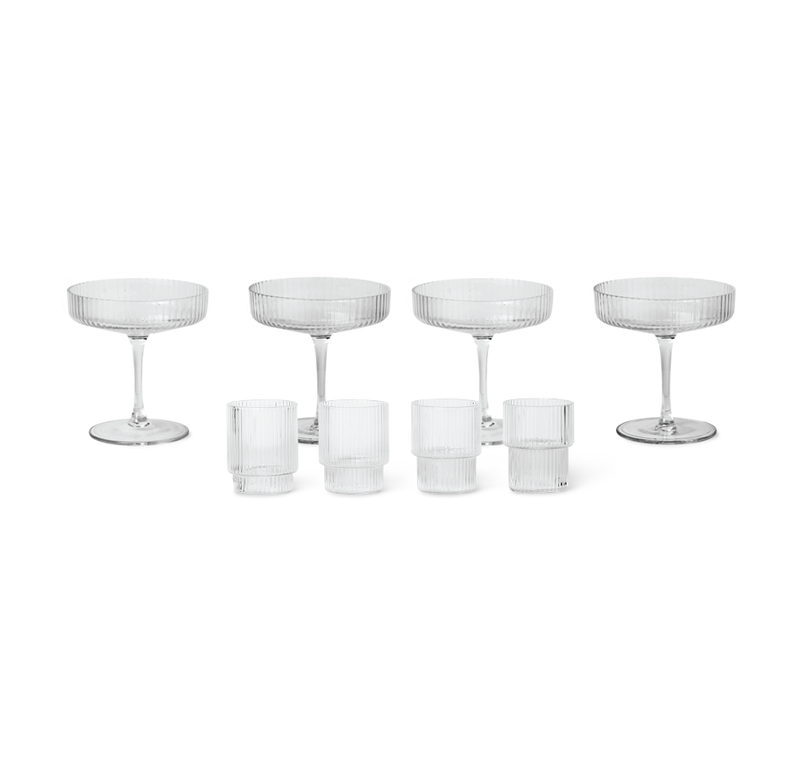 ferm LIVING | Ripple Evening Set - Clear